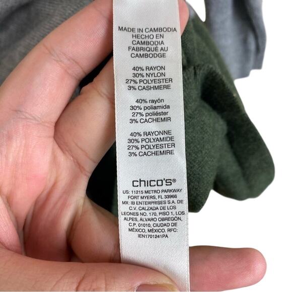 Chico’s Color Block Cashmere Blend Knot Soft Knit Cozy Chore Sweater Women’s XL - Picture 4 of 5